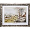 Image 1 : Pieter Bruegel, Winter Landscape with Skaters and Bird-trap, Lithograph Poster