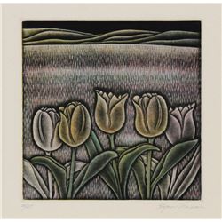 Shigenu Narikawa, Tulips, Mezzotint