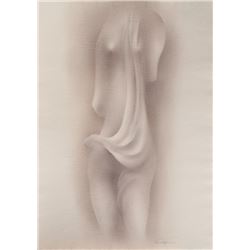 Roberto Estopinan, Homenaje de Camilla Claudel 5, Conte Crayon and Pencil Drawing