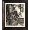 Image 1 : Ben Shahn, Woman in Chair by Window, Charcoal Drawing