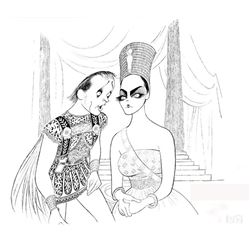 Al Hirschfeld, Elizabeth Taylor and Richard Burton - Cleopatra, Lithograph