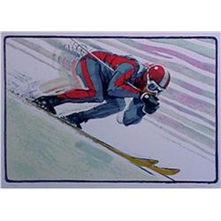 Jim Jonson, Skiier, Lithograph