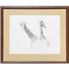 Image 1 : Henry Koehler, Two Giraffes, Pencil Drawing