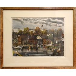 Emil Ganso, Kennebunkport Harbor (Smith L 20b), Lithograph