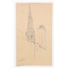 Image 1 : Charles Blaze Vukovich, St. Patrick's Cathedral, Ink Drawing
