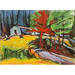 Alfred Sandford, The Dorm at The Trailing Yew, Acrylic Painting