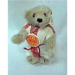 Steiff White Bear w/White Robe 7 1/2 in.