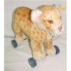 Steiff Tiger on Wheels Junglowe 13 1/2 in.
