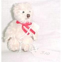 Miniature White Gund Bear  3 in.