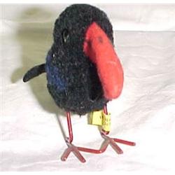 Steiff Wool Raven Metal Feet  3 in.
