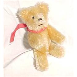 Miniature Mohair Jointed Teddy Bear 3 3/4 in.