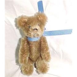 3 3/4  in. Jointed Mohair Tan Bear