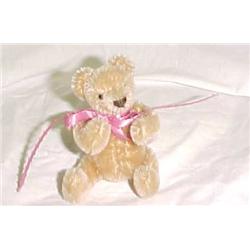 Miniature Mohair Wired 3 in. Teddy Bear