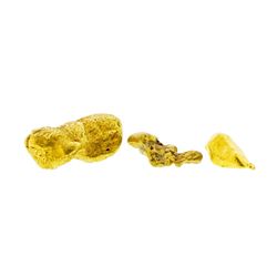 Lot of (3) Gold Nuggets 3.6 Grams Total Weight