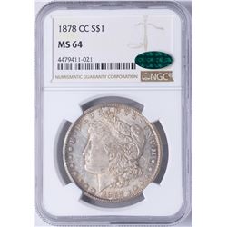 1878-CC $1 Morgan Silver Dollar Coin NGC MS64 CAC
