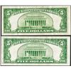 Image 2 : Lot of (2) 1928C $5 Legal Tender Notes