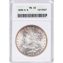 1898-O $1 Morgan Silver Dollar Coin ANACS MS65