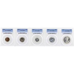 1937 (5) Coin Proof Set PCGS Graded PR63/64/65