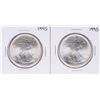 Image 1 : Lot of (2) 1995 $1 American Silver Eagle Coins