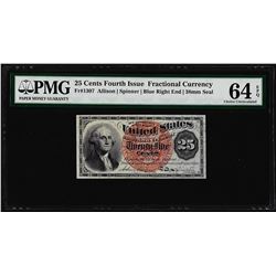 March 3, 1863 25 Cents 4th Issue Fractional Currency Note PMG Ch. Uncirculated 6