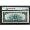 Image 2 : 1923 $5 Porthole Silver Certificate Note Fr.282 PMG Superb Gem Uncirculated 67EP