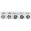 Image 1 : Lot of (5) 1987 $1 American Silver Eagle Coins NGC MS69