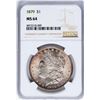 Image 1 : 1879 $1 Morgan Silver Dollar Coin NGC MS64 Nice Toning