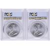 Image 2 : Lot of (2) 2018 South Africa Krugerrand Silver Coins PCGS MS70 First Issue