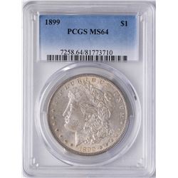 1899 $1 Morgan Silver Dollar Coin PCGS MS64