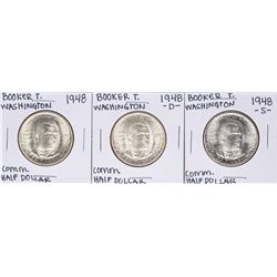 Set of 1948 P/D/S Booker T. Washington Commemorative Half Dollar Coins