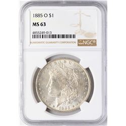 1885-O $1 Morgan Silver Dollar Coin NGC MS63