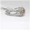 Image 8 : 14KT White Gold 2.03 ctw Natural Round Cut Diamond Engagement Wedding Ring