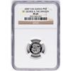 Image 2 : 2009 T.DA Cunha 5 Pounds 1/10 oz St. George & Dragon Platinum Coin NGC PF69