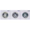 Image 1 : Lot of (3) 1960 Proof Franklin Half Dollar Coins