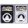 Image 2 : Lot of (2) 2018 China Panda Silver Coins NGC MS70 Early Releases
