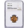 Image 1 : 1953-S Lincoln Wheat Cent Coin NGC MS67RD