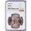 Image 1 : 1888 $1 Morgan Silver Dollar Coin NGC MS63 Nice Toning