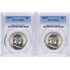 Image 1 : Lot of (2) 1954-S Franklin Half Dollar Coins PCGS MS64
