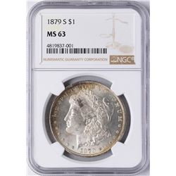 1879-S $1 Morgan Silver Dollar Coin NGC MS63