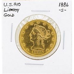 1886-S $10 Liberty Head Eagle Gold Coin