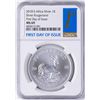 Image 1 : 2018 South Africa Krugerrand Silver Coin NGC MS69 First Day of Issue