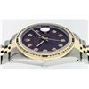 Image 6 : Rolex Mens Two Tone 14K Maroon Diamond & Ruby Datejust Wristwatch