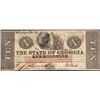 Image 1 : 1862 $10 The State of Georgia Obsolete Note