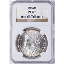 1883-CC $1 Morgan Silver Dollar Coin NGC MS63+