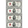 Image 1 : Lot of (4) 1928E $5 Legal Tender Notes