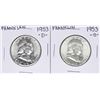 Image 1 : Lot of 1953-S & 1953-D Franklin Half Dollar Coins