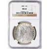 Image 1 : 1887 $1 Morgan Silver Dollar Coin NGC MS64