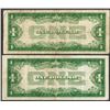 Image 2 : Lot of (2) 1928B $1 Funnyback Silver Certificate Notes
