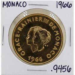 1966 Monaco 200 Francs 10th Wedding Anniversary Gold Coin