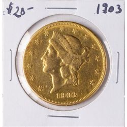 1903 $20 Liberty Head Double Eagle Gold Coin